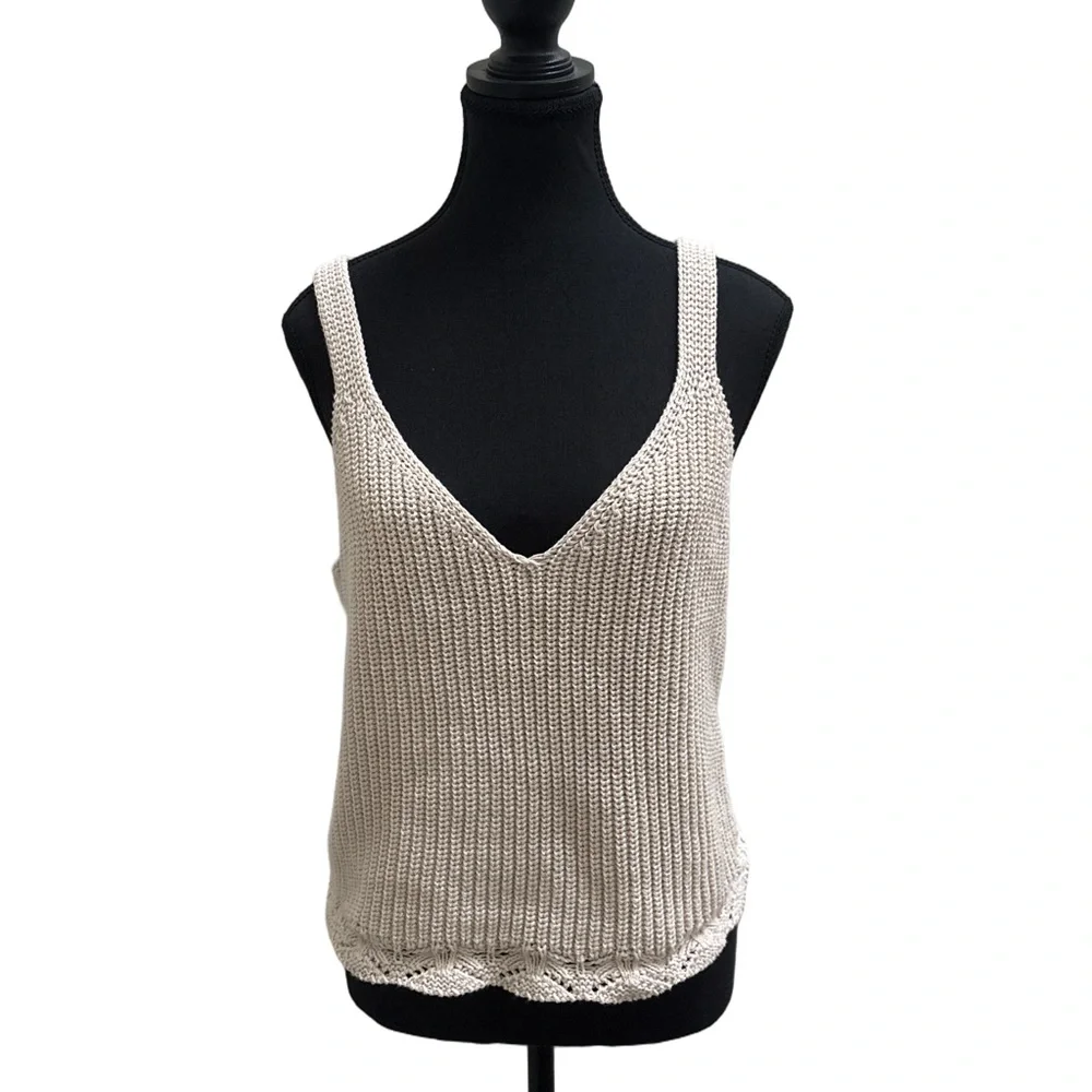 Sezane Saul Knit jumper Camisole Top - Picture 4 of 8
